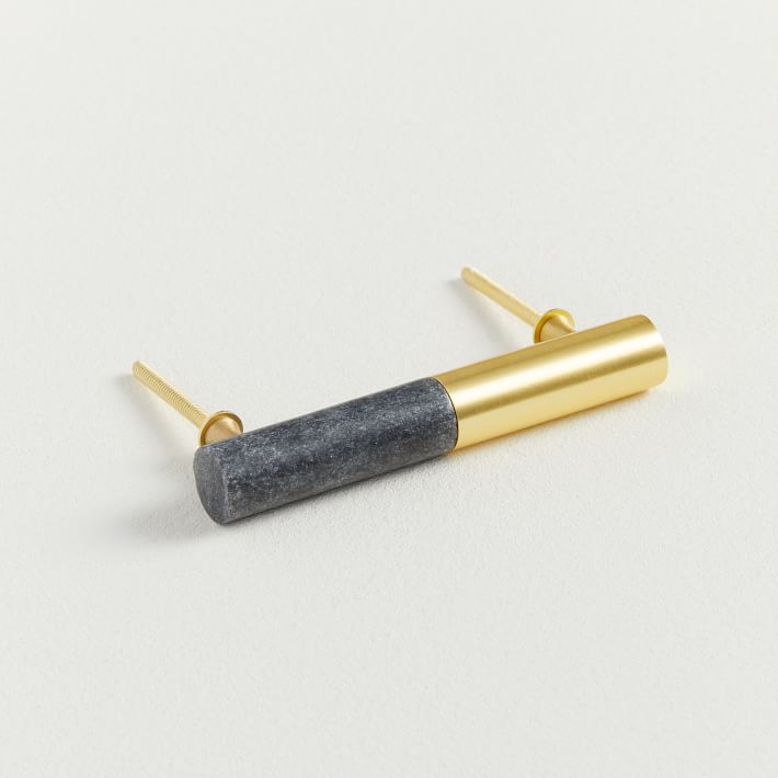 marble and brass pull