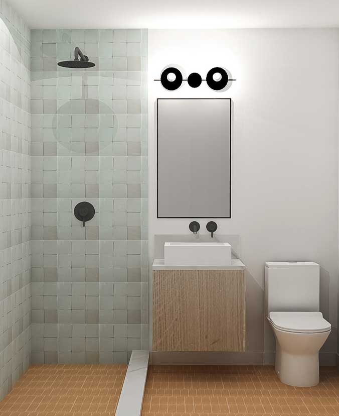 bathroom rendering beach house