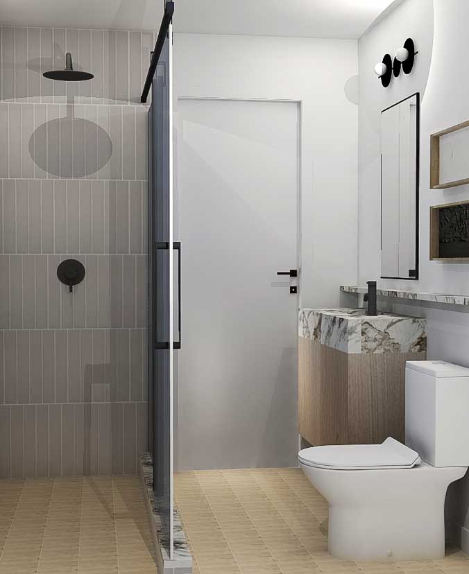 bathroom rendering beach house