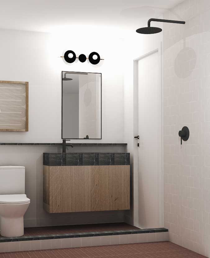 bathroom rendering beach house