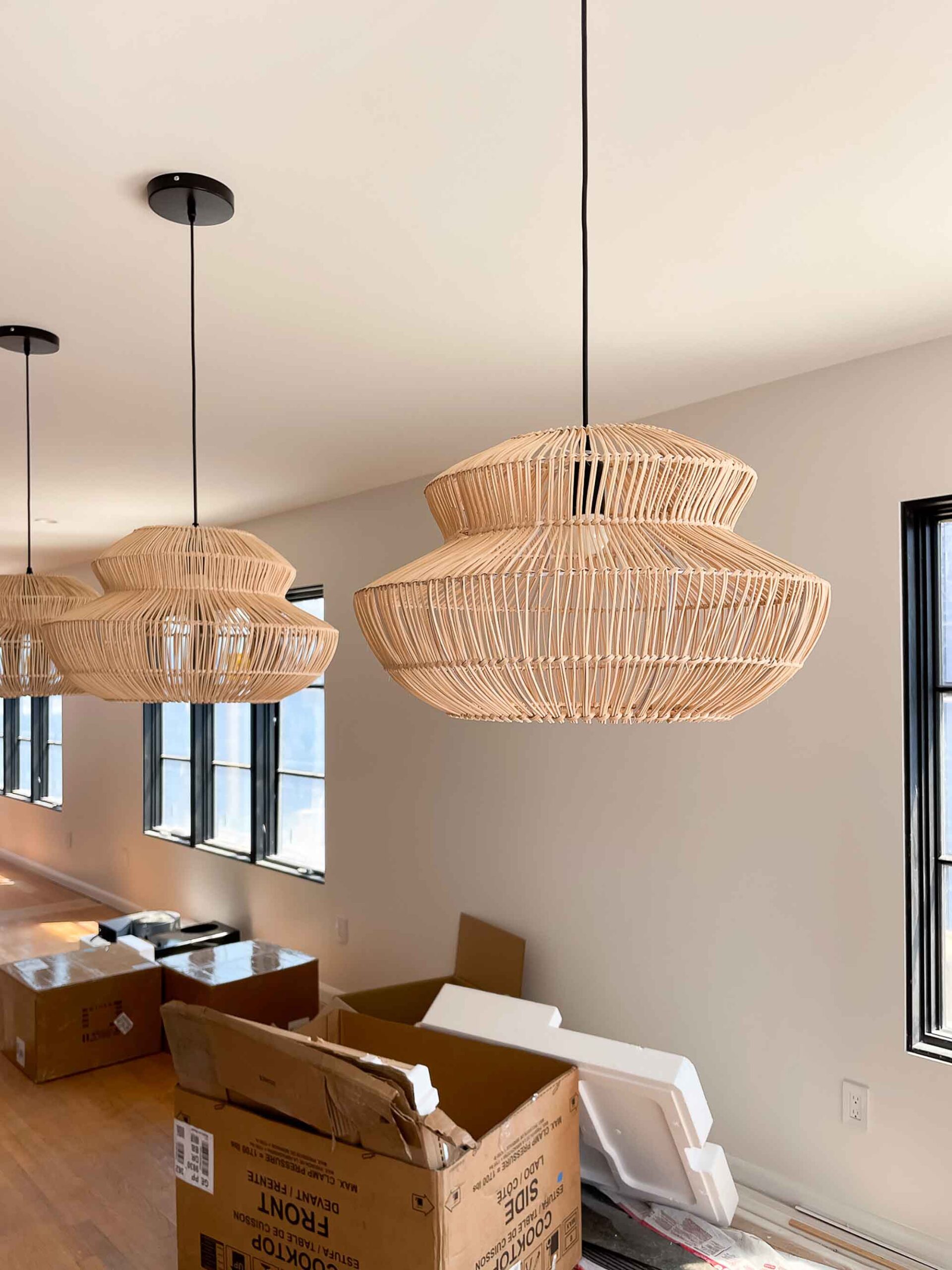 woven pendants lights for dining room