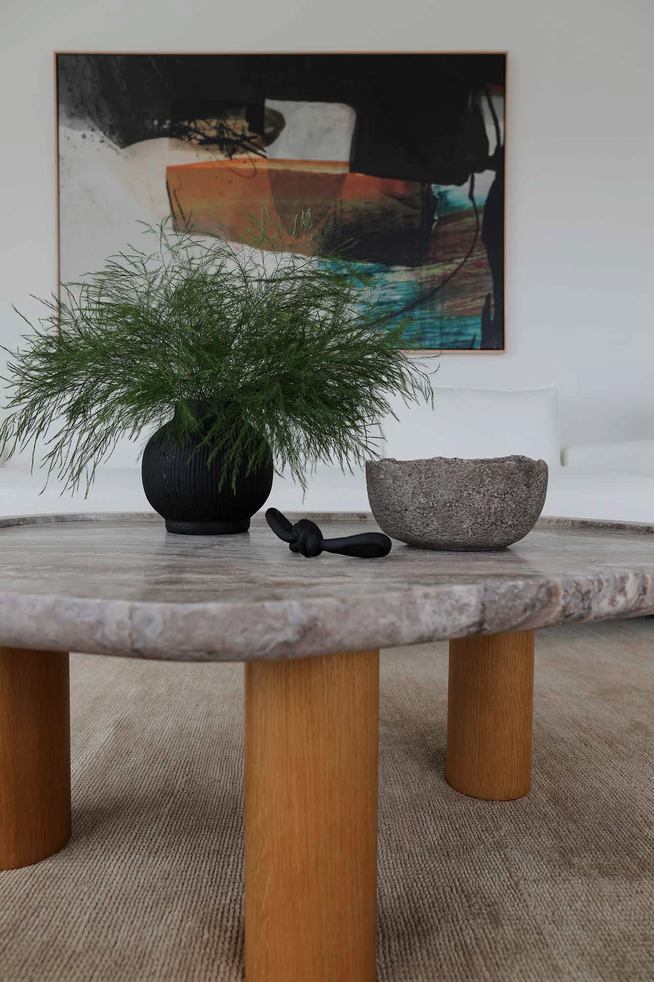 living room furniture pieces by interior designer Patchi Cancado