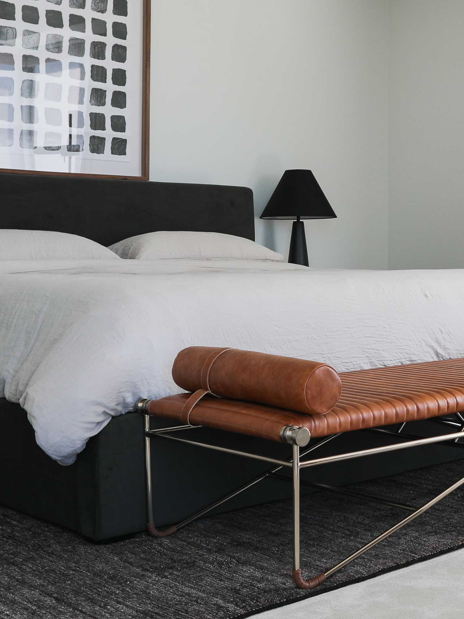 Bedroom design by interior designer Patchi Cancado in Virginia Beach